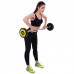 Штанга фіксована вигнута поліуретанова Zelart Urethane Barbell TA-2690-20 довжина-104см 20кг чорний-салатовий