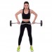 Штанга фіксована вигнута поліуретанова Zelart Urethane Barbell TA-2690-20 довжина-104см 20кг чорний-салатовий