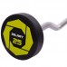 Штанга фіксована вигнута поліуретанова Zelart Urethane Barbell TA-2690-25 довжина-106см 25кг чорний-салатовий
