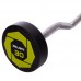 Штанга фіксована вигнута поліуретанова Zelart Urethane Barbell TA-2690-30 довжина-107см 30кг чорний-салатовий