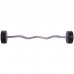 Штанга фіксована вигнута поліуретанова Zelart Urethane Barbell TA-2690-35 довжина-110см 35кг чорний-салатовий