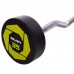Штанга фіксована вигнута поліуретанова Zelart Urethane Barbell TA-2690-35 довжина-110см 35кг чорний-салатовий
