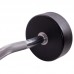 Штанга фіксована вигнута поліуретанова Zelart Urethane Barbell TA-2690-35 довжина-110см 35кг чорний-салатовий