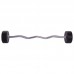Штанга фіксована вигнута поліуретанова Zelart Urethane Barbell TA-2690-40 довжина-111см 40кг чорний-салатовий