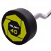 Штанга фіксована вигнута поліуретанова Zelart Urethane Barbell TA-2690-40 довжина-111см 40кг чорний-салатовий