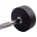Штанга фіксована вигнута поліуретанова Zelart Urethane Barbell TA-2690-40 довжина-111см 40кг чорний-салатовий