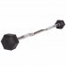 Штанга фіксована вигнута прогумована Rubber Hexagon Barbell Zelart TA-6231-10 довжина-95см 10кг чорний