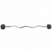 Штанга фіксована вигнута прогумована Rubber Hexagon Barbell Zelart TA-6231-10 довжина-95см 10кг чорний