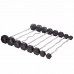 Штанга фіксована вигнута прогумована Rubber Hexagon Barbell Zelart TA-6231-10 довжина-95см 10кг чорний