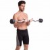 Штанга фіксована вигнута прогумована Rubber Hexagon Barbell Zelart TA-6231-15 довжина-95см 15кг чорний