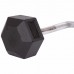 Штанга фіксована вигнута прогумована Rubber Hexagon Barbell Zelart TA-6231-20 довжина-95см 20кг чорний