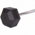 Штанга фіксована вигнута прогумована Rubber Hexagon Barbell Zelart TA-6231-25 довжина-95см 25кг чорний