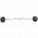 Штанга фіксована вигнута прогумована Rubber Hexagon Barbell Zelart TA-6231-30 довжина-95см 30кг чорний