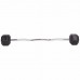 Штанга фіксована вигнута прогумована Rubber Hexagon Barbell Zelart TA-6231-35 довжина-95см 35кг чорний