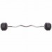 Штанга фіксована вигнута прогумована Rubber Hexagon Barbell Zelart TA-6231-40 довжина-95см 40кг чорний