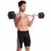 Штанга фіксована вигнута прогумована Rubber Hexagon Barbell Zelart TA-6231-40 довжина-95см 40кг чорний