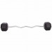 Штанга фіксована вигнута прогумована Rubber Hexagon Barbell Zelart TA-6231-45 довжина-95см 45кг чорний