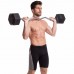 Штанга фіксована вигнута прогумована Rubber Hexagon Barbell Zelart TA-6231-45 довжина-95см 45кг чорний