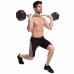 Штанга фіксована вигнута прогумована Rubber Hexagon Barbell Zelart TA-6231-45 довжина-95см 45кг чорний