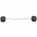 Штанга фіксована вигнута прогумована Rubber Hexagon Barbell Zelart TA-6231-50 довжина-95см 50кг чорний