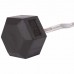 Штанга фіксована вигнута прогумована Rubber Hexagon Barbell Zelart TA-6231-50 довжина-95см 50кг чорний