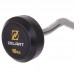 Штанга фіксована вигнута прогумована Zelart Rubber Coated Barbell TA-2687-10 довжина-95см 10кг чорний