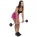 Штанга фіксована вигнута прогумована Zelart Rubber Coated Barbell TA-2687-10 довжина-95см 10кг чорний
