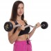 Штанга фіксована вигнута прогумована Zelart Rubber Coated Barbell TA-2687-10 довжина-95см 10кг чорний