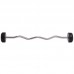 Штанга фіксована вигнута прогумована Zelart Rubber Coated Barbell TA-2687-15 довжина-95см 15кг чорний