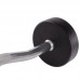 Штанга фіксована вигнута прогумована Zelart Rubber Coated Barbell TA-2687-15 довжина-95см 15кг чорний