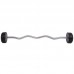 Штанга фіксована вигнута прогумована Zelart Rubber Coated Barbell TA-2687-20 довжина-95см 20кг чорний