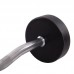 Штанга фіксована вигнута прогумована Zelart Rubber Coated Barbell TA-2687-20 довжина-95см 20кг чорний