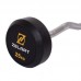 Штанга фіксована вигнута прогумована Zelart Rubber Coated Barbell TA-2687-25 довжина-95см 25кг чорний