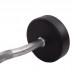 Штанга фіксована вигнута прогумована Zelart Rubber Coated Barbell TA-2687-25 довжина-95см 25кг чорний