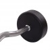 Штанга фіксована вигнута прогумована Zelart Rubber Coated Barbell TA-2687-30 довжина-95см 30кг чорний