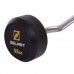 Штанга фіксована вигнута прогумована Zelart Rubber Coated Barbell TA-2687-35 довжина-95см 35кг чорний