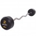 Штанга фіксована вигнута прогумована Zelart Rubber Coated Barbell TA-2687-40 довжина-95см 40кг чорний