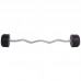 Штанга фіксована вигнута прогумована Zelart Rubber Coated Barbell TA-2687-40 довжина-95см 40кг чорний