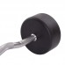 Штанга фіксована вигнута прогумована Zelart Rubber Coated Barbell TA-2687-40 довжина-95см 40кг чорний