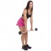 Штанга фіксована вигнута прогумована Zelart Rubber Coated Barbell TA-2687-5 довжина-95см 5кг чорний
