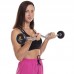 Штанга фіксована вигнута прогумована Zelart Rubber Coated Barbell TA-2687-5 довжина-95см 5кг чорний