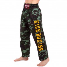 Штани для кікбоксингу TWINS KBT-1 M-XL камуфляж зелений