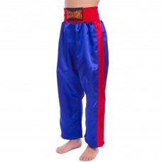 Штани для кікбоксингу дитячі MATSA KICKBOXING MA-6733 6-14років синій-червоний