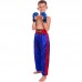 Штани для кікбоксингу дитячі MATSA KICKBOXING MA-6733 6-14років синій-червоний