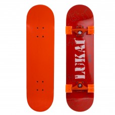Скейтборд дерев'яний 31" LUKAI SK-1245-3 помаранчевий