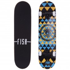 Скейтборд із канадського клена 31" FISH EYE SK-414-7 чорний-синій