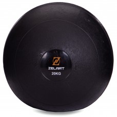 Слэмбол мяч набивной для кроссфита и фитнеса Slam Ball Zelart FI-2672-20 20кг чорний