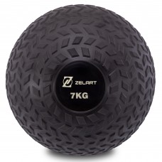 Слэмбол мяч набивной для кроссфита и фитнеса Slam Ball Zelart FI-7474-7 7кг чорний