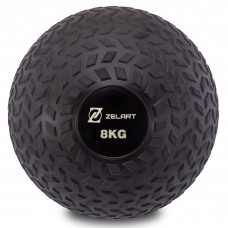 Слэмбол мяч набивной для кроссфита и фитнеса Slam Ball Zelart FI-7474-8 8кг чорний