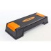 Степ-платформа для фітнесу та аеробіки 3 рівня висоти Zelart FI-6291 70-75x25x12-23см чорний-помаранчевий